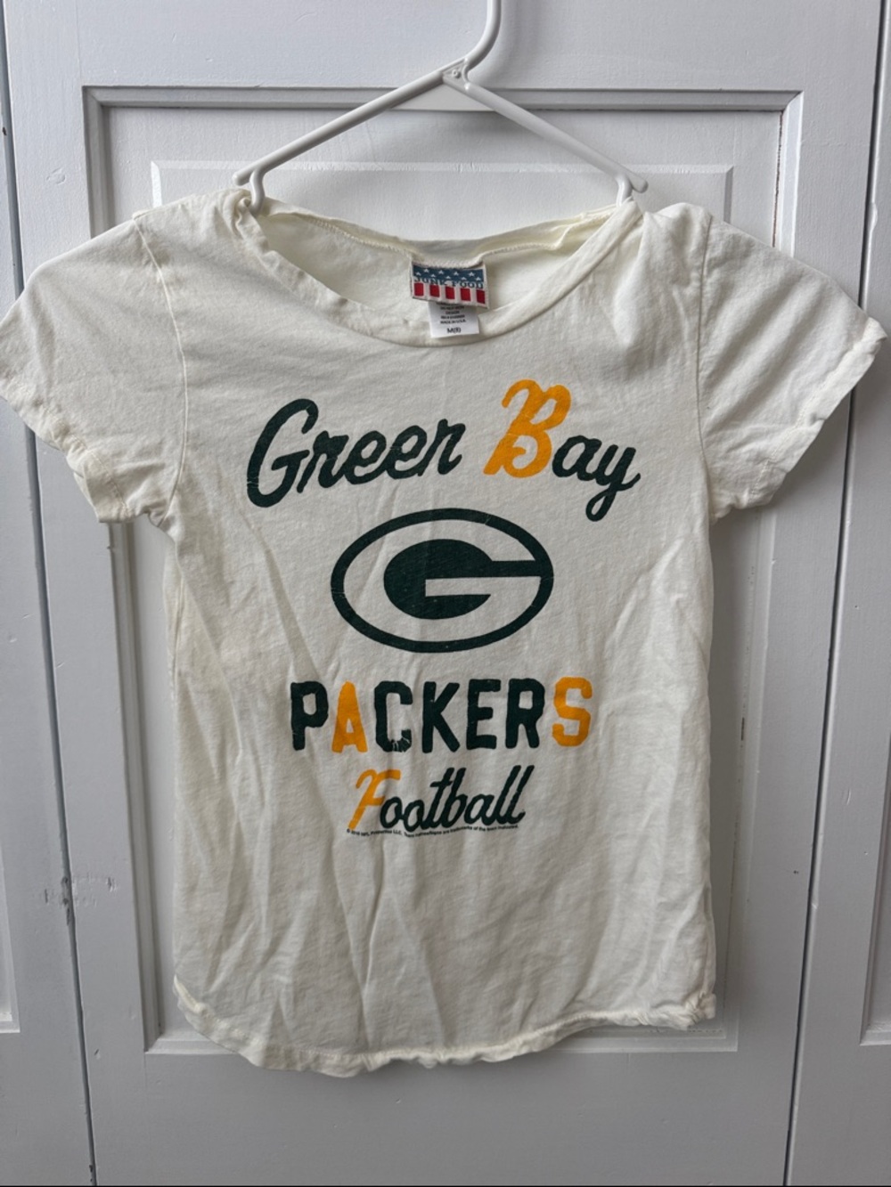 Green Bag Packers Kids Cream T-Shirt - size M